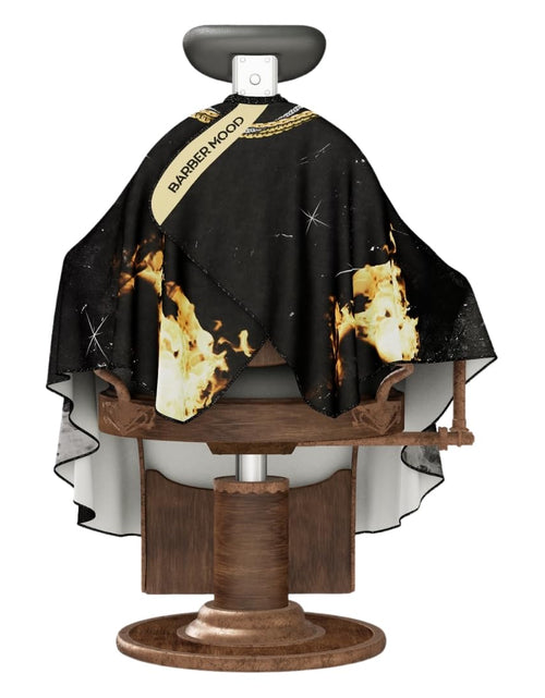 Load image into Gallery viewer, BM BARBER MOOD Professional Barber Cape Adjustable Neck Closure Gold Chain XL
