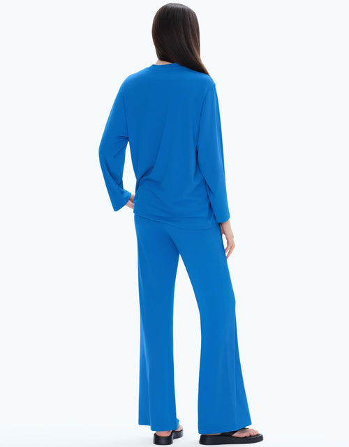 Load image into Gallery viewer, C202 Women's Two Piece Tracksuit Sweatsuit Neon Blue Rayon Blend Size S
