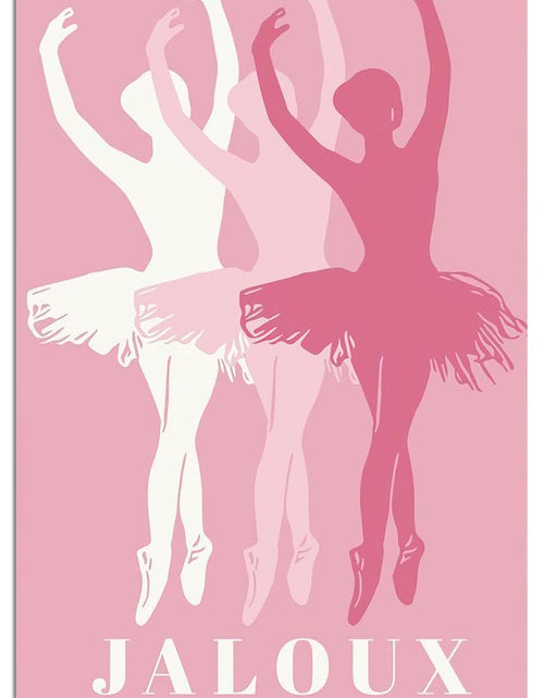 Load image into Gallery viewer, Trendy Pink Ballet Art Print Poster Canvas Wall Art 12x18in Unframed
