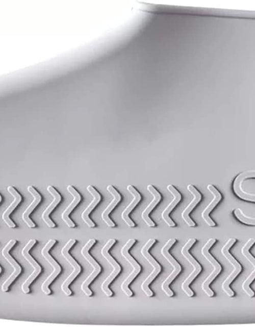 Load image into Gallery viewer, Unisex Silicone Waterproof Shoe Covers Slip-Resistant Large Grey Size L
