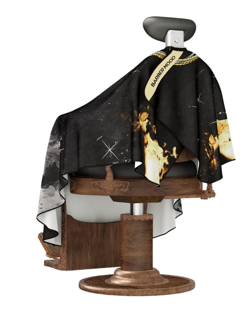 Load image into Gallery viewer, BM BARBER MOOD Professional Barber Cape Adjustable Neck Closure Gold Chain XL
