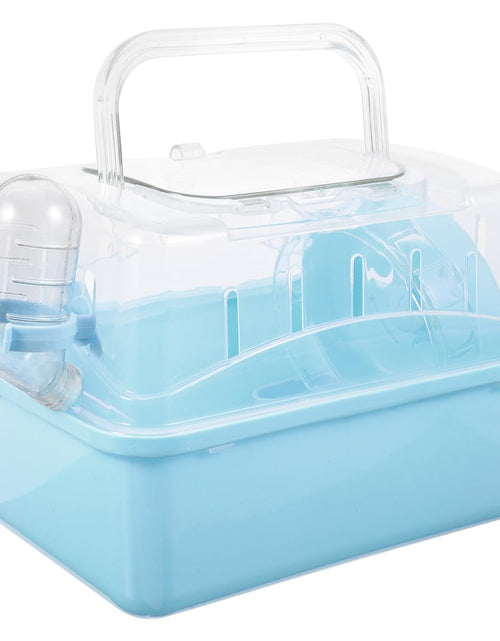 Load image into Gallery viewer, Totority Panoramic Sunroof Hamster Carrier Cage Sky-Blue Portable Plastic
