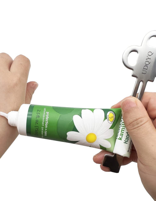 Load image into Gallery viewer, UDQYQ Stainless Steel Tube Squeezer Key 3 Pieces Silver Metal Dispenser
