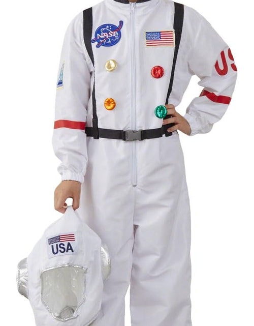 Load image into Gallery viewer, KIMI HOUSE Kids Astronaut Costume Space Suit Boys Girls White Size 7-9Y
