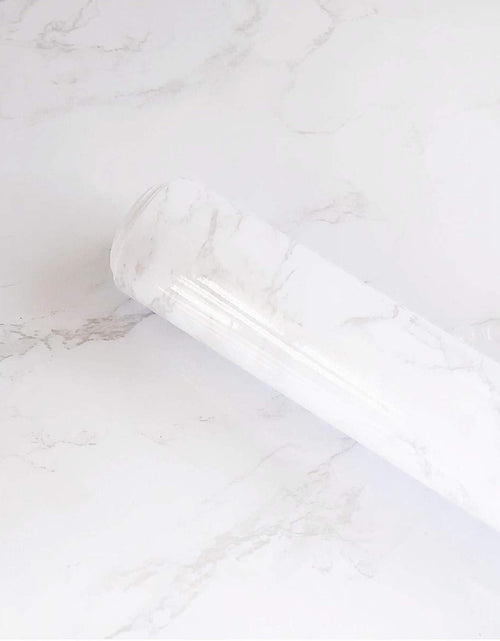Load image into Gallery viewer, Boeoanay Marble Vinyl Wallpaper Grey White 15.8x118in Self Adhesive PVC
