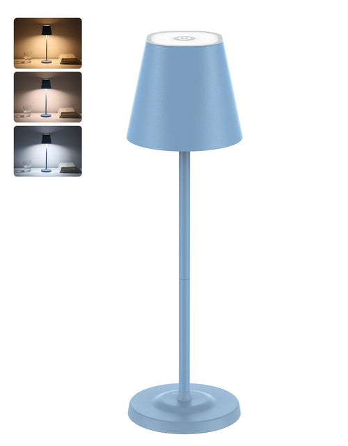 Load image into Gallery viewer, GOODEA Cordless Table Lamp 6000mAh Rechargeable 3 Color Dimmable White
