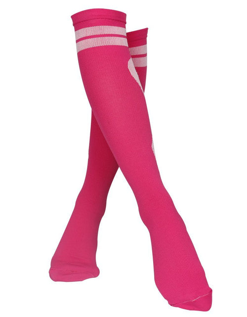 Load image into Gallery viewer, Subesty 2 Pairs Breast Cancer Awareness Compression Socks Pink Ribbon Size S/M
