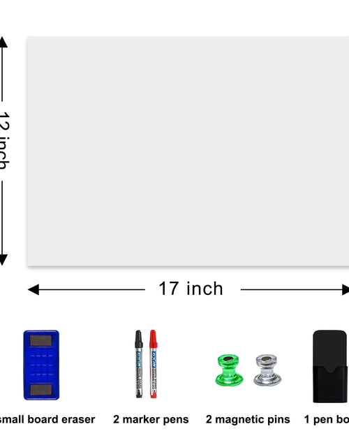 Load image into Gallery viewer, JINGZHAN Self Adhesive Magnetic Sheet 12x17 White 2 Pack Dry Erase Board
