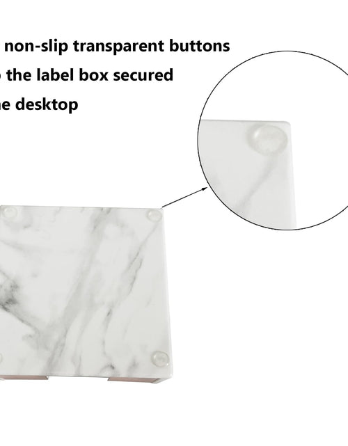 Load image into Gallery viewer, Supfoxer Marble White Metal Sticky Notes Holder for 3x3 Adhesive Notepads
