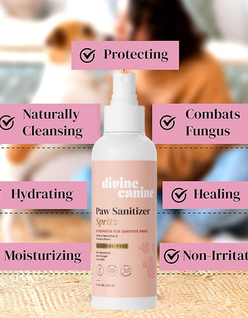 Load image into Gallery viewer, Dog Paw Cleaner Spray 5.1oz Alcohol Free Rosewater Aloe Copaiba Lemongrass USA
