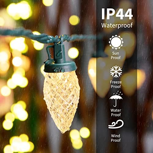 Load image into Gallery viewer, Brightown C9 LED Christmas String Lights 66ft 100 LED Warm White

