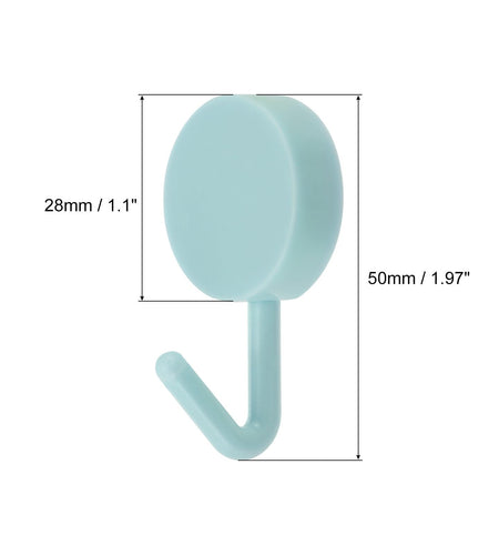 uxcell 10Pcs Stainless Steel Towel Hooks Light Blue Green Modern