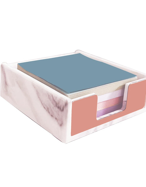 Load image into Gallery viewer, Supfoxer Marble White Metal Sticky Notes Holder for 3x3 Adhesive Notepads
