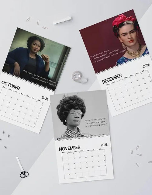 Load image into Gallery viewer, LeeJ 2026 Well-Behaved Women Wall Calendar 11x8.5 Feminist Color
