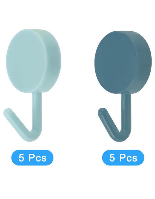 Load image into Gallery viewer, uxcell 10Pcs Stainless Steel Towel Hooks Light Blue Green Modern
