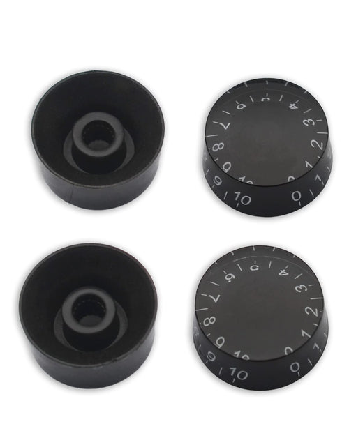 Load image into Gallery viewer, SAPHUE 4PCS Speed Control Knobs Electric Guitar Tone Volume Black
