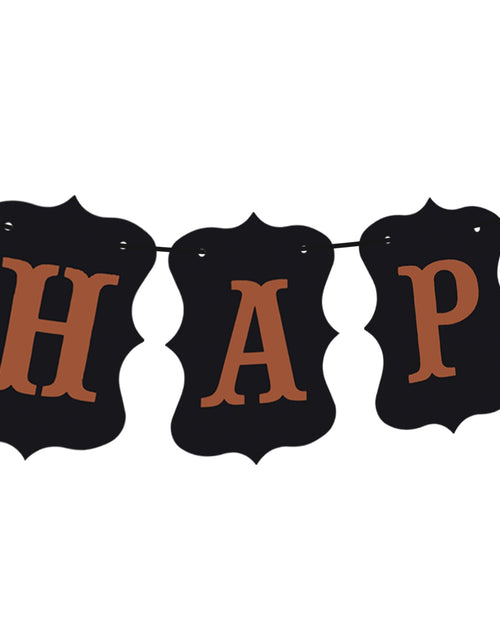 Load image into Gallery viewer, ERKOON Happy Halloween Banner Bunting Pumpkin Sign Wall Decor Party
