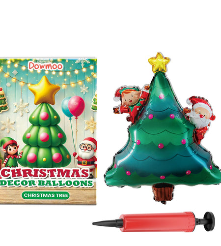 Christmas Balloons,Balloon Standing Santa Claus Reindeer Christmas Tree Event Atmosphere Arrangement