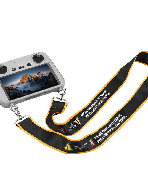 Load image into Gallery viewer, Neck strap with DJI RC remote control safety slogan (DJI Mini 3 Pro drone) Hanging accessories
