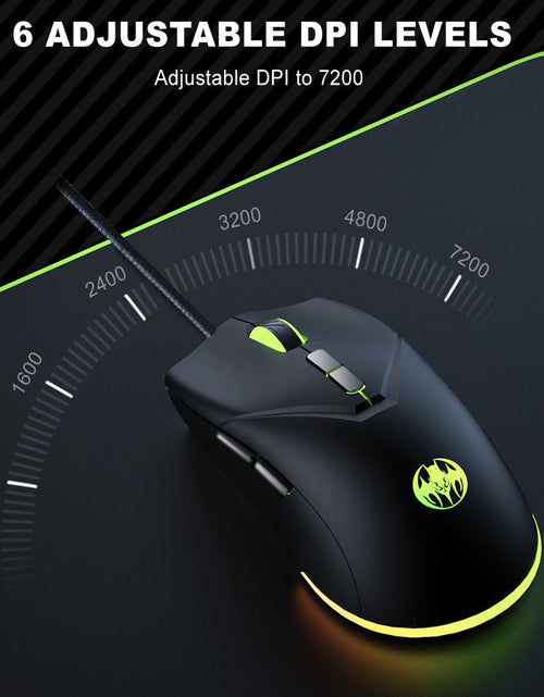 Load image into Gallery viewer, 7D Youbat wired gaming mouse 6-speed 7200DPI mouse gaming mouse
