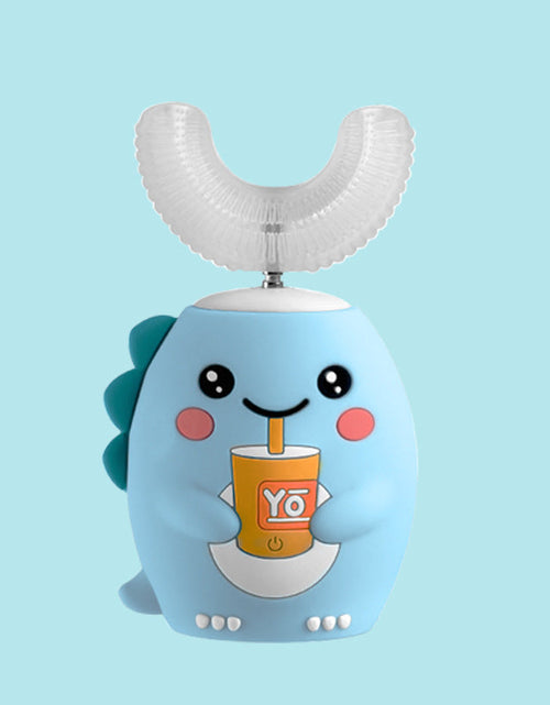 Load image into Gallery viewer, U-shaped electric toothbrush children's rechargeable 2-6-12-year-old rechargeable baby toothbrush U-shaped little dinosaur child
