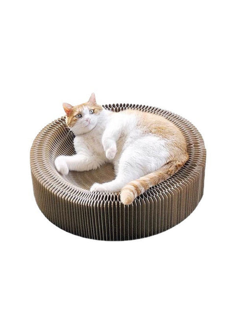 Load image into Gallery viewer, Creative accordion cat scratching board pet supplies decompression grinding claws corrugated paper cat specific

