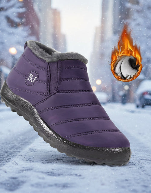 Load image into Gallery viewer, Women’s Warm Padded Lightweight Cotton Boots – Cozy Winter Non-Slip Outdoor Ankle Boots
