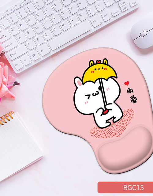 Load image into Gallery viewer, Silicone wrist mouse pad female comfortable computer soft non-slip hand rest pad thick non-slip wrist rest cute game pad
