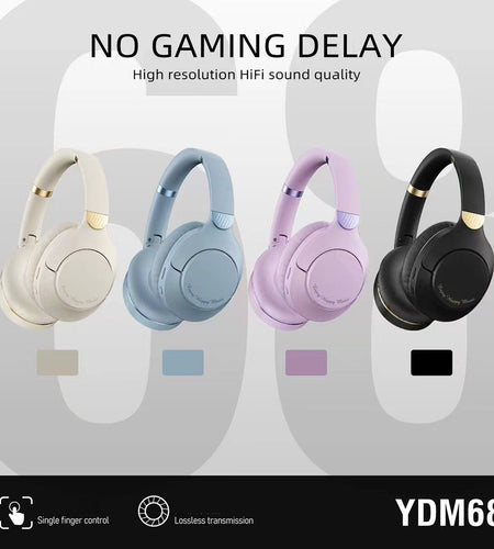 YDM68 new wireless Bluetooth headset with heavy bass gaming headset