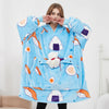 Blue background sushi