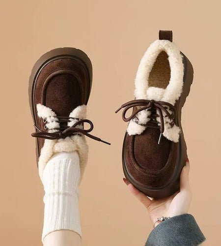 Women’s Fleece Lined Chunky Sole Winter Shoes