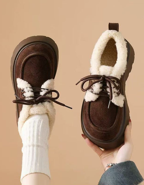 Load image into Gallery viewer, Women’s Fleece Lined Chunky Sole Winter Shoes
