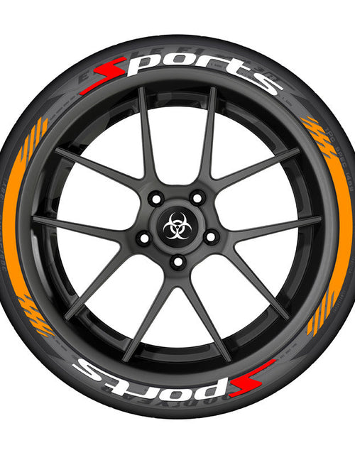 Load image into Gallery viewer, SPORTS series car tire letter sticker DIY sticker personalized modification sticker 3D three-dimensional all-in-ode tire sticker
