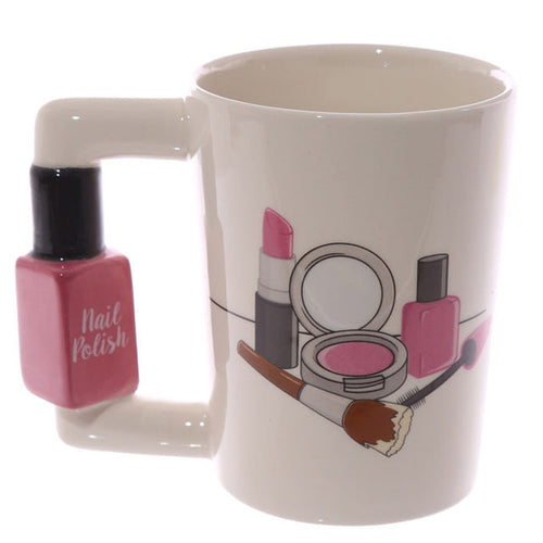 Load image into Gallery viewer, Creative Ceramic Mugs Girl Tools Beauty Kit Specials Nail Polish Handle Tea Coffee Mug Cup Personalized Mugs
