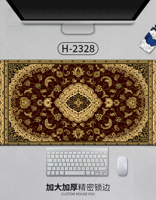Load image into Gallery viewer, Large Persian Mouse Pad Office Carpet MousePad Natural Rubber Lockedge Anti Slip Desk Mat Laptop Office Game Accessories Pad
