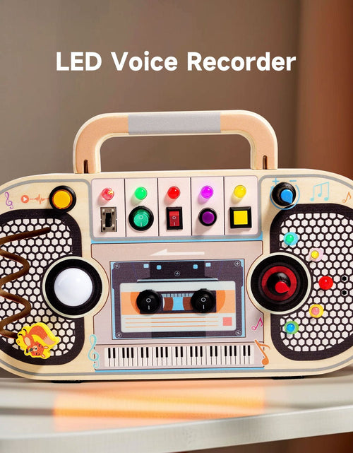 Load image into Gallery viewer, Children's wooden early education toys, switches, circuit recorders, busy boards, enlightenment, hands-on cognition, new LED lights
