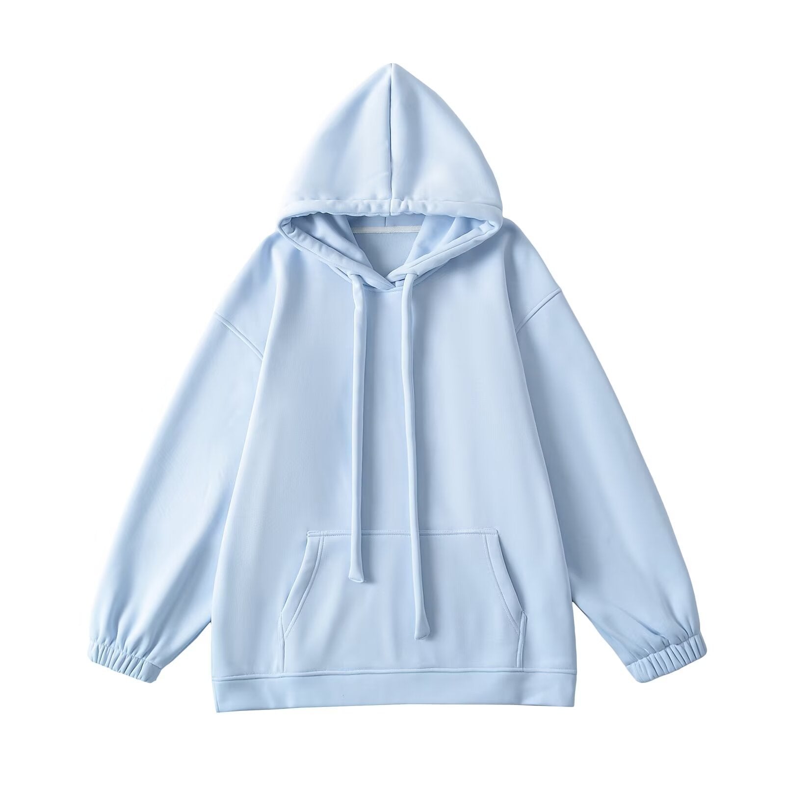 Loose drawstring hooded sweatshirt