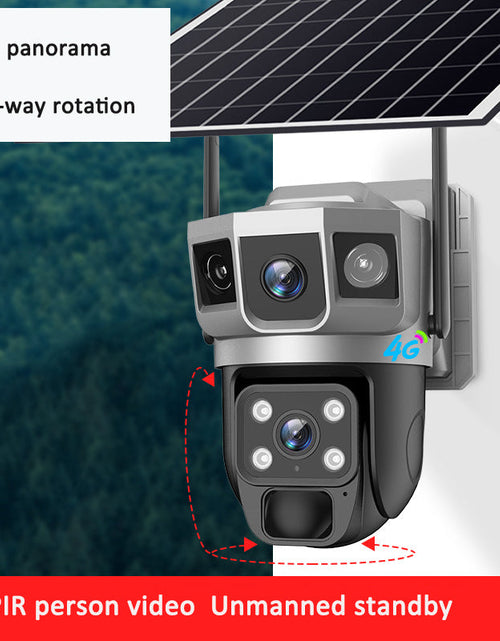 Load image into Gallery viewer, V380PRO-9 Solar powered WiFi Outdoor Waterproof Ball Machine HD Monitoring Camera Remote Uninterrupted Power
