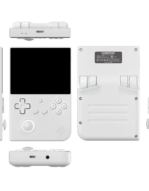 Load image into Gallery viewer, ANBERNIC's new RG40XXV vertical version retro portable handheld game console with lighting effect connected to power regard
