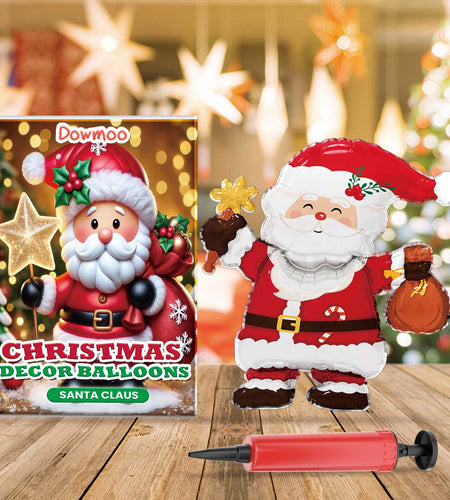Christmas Balloons Balloon Standing Santa Claus Reindeer Christmas Tree Event Atmosphere Arrangement
