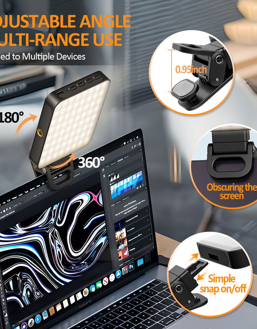 Load image into Gallery viewer, Magnetic fill light LED video conference phone fill light camera photography live broadcast photography pocket light
