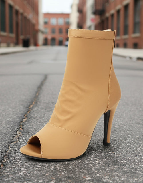 Load image into Gallery viewer, Fishmouth Pointed Stiletto Ankle Boots Women
