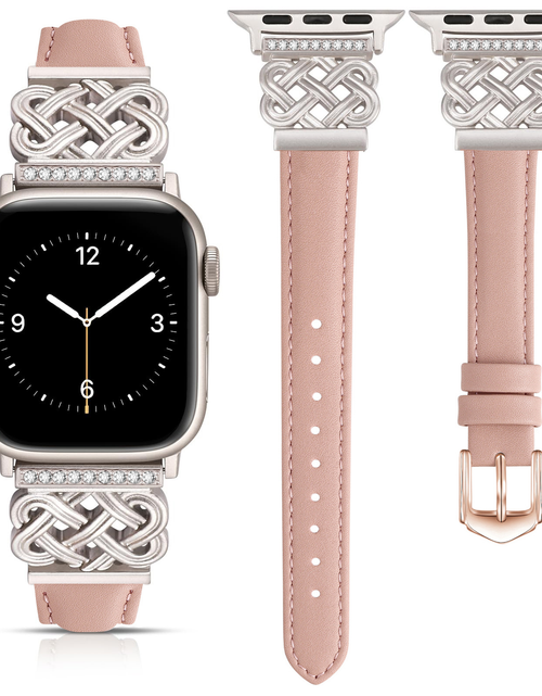 Load image into Gallery viewer, Apple Watch Strap with Chinese Knot and Diamond Inlay Metal Buckle for Series 1-10 and SE
