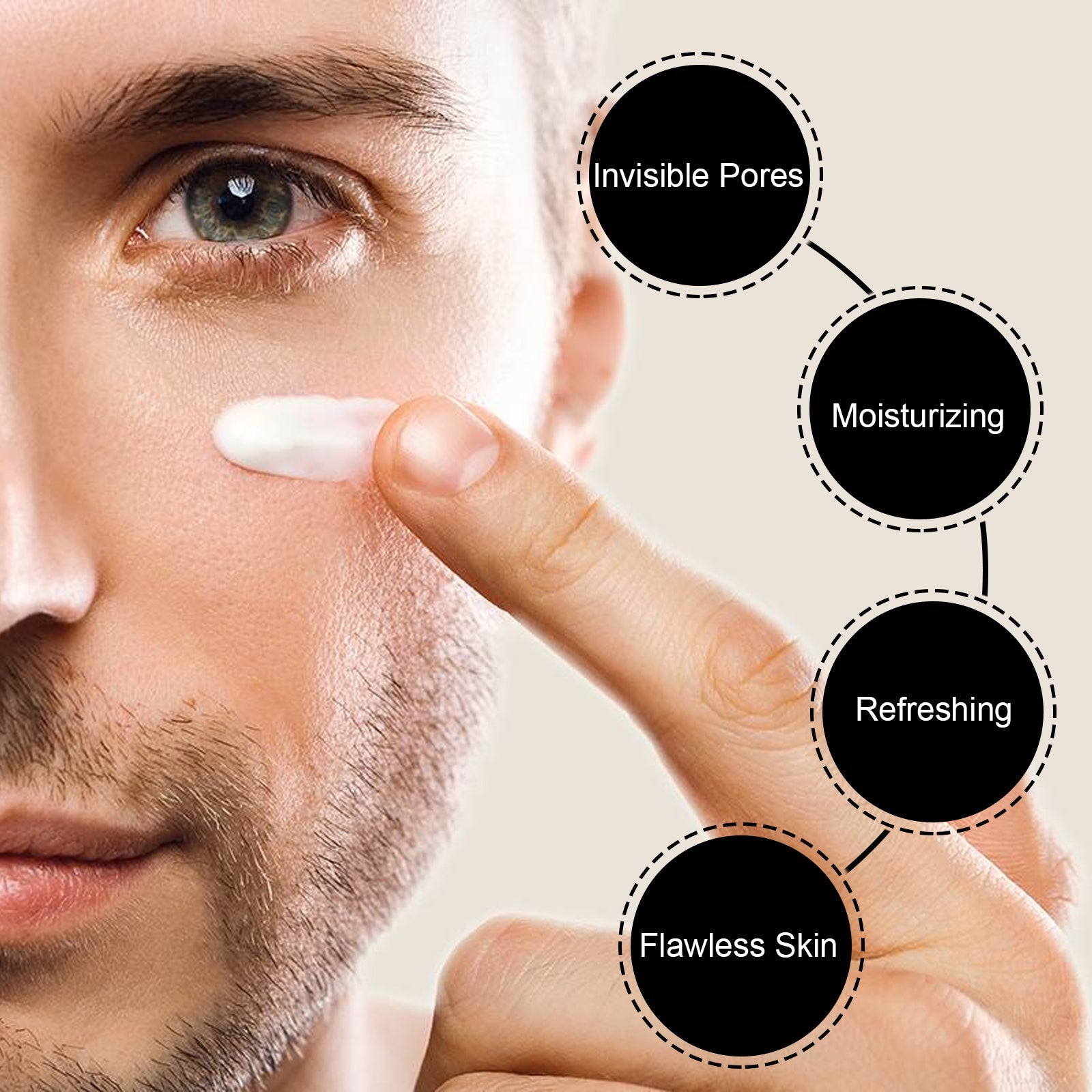 EELHOE Men's Light Cream, Refreshing Non-Greasy Concealer Blot BrighTening Skin Tone Invisible Pore Lazy Cream
