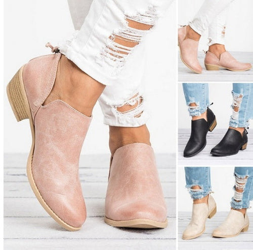 Load image into Gallery viewer, Autumn Women Shoes Retro High Heel Ankle Boots
