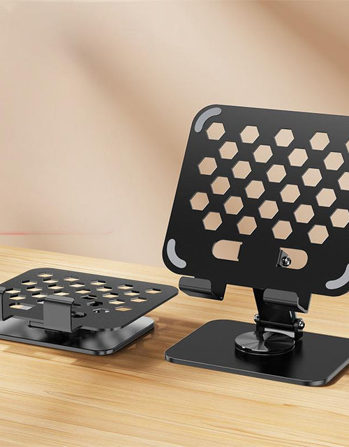 Load image into Gallery viewer, Tablet stand 360 degree rotating folding all metal live streaming learning iPad universal stand for tablets and smartphones
