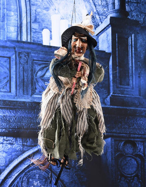 Load image into Gallery viewer, Electric Horror Toys Hanging  Halloween Eyes Glowing Screaming Witch Pendant Ghost
