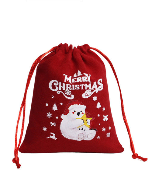 Load image into Gallery viewer, Christmas Gift Velvet/linen Drawstring Bags Bracelet Jewelry Candy Packaging Bags
