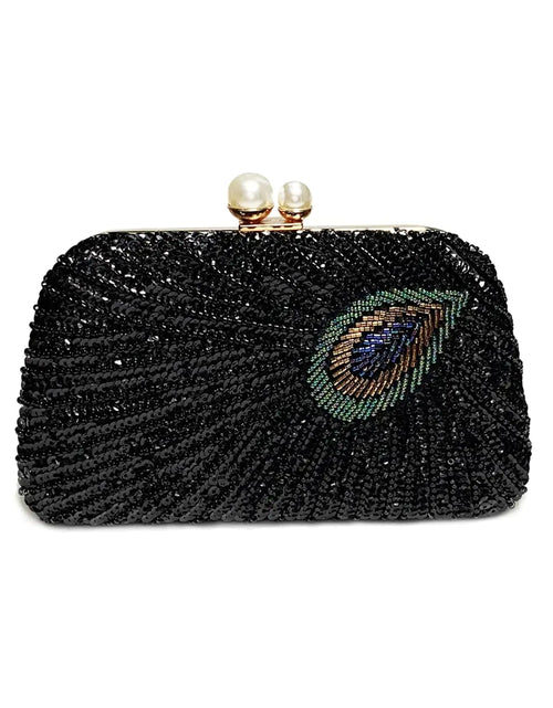 Load image into Gallery viewer, Vintage Beaded Sequin Clutch Purse Sparkly
