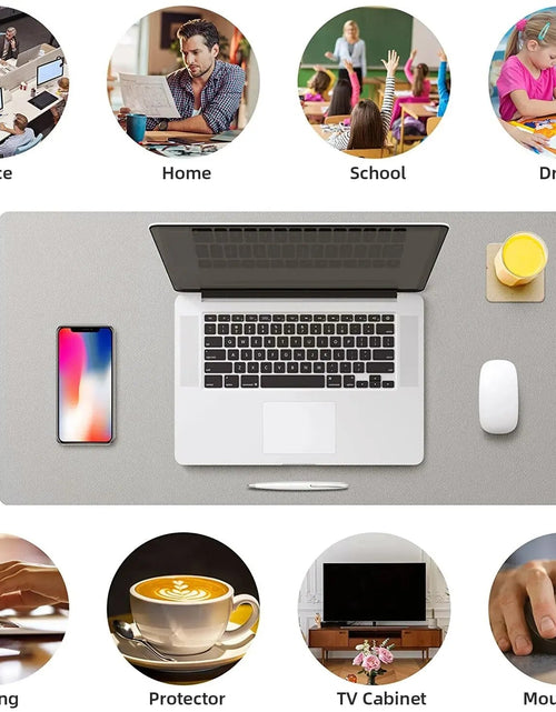 Load image into Gallery viewer, 1 Pcs Large Size 60*30mm Office Desk Protector Mat PU Leather Waterproof Mouse Pad Desktop Keyboard Desk Pad Gaming Mousepad
